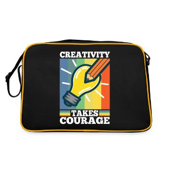 Creativity Takes Courage - Retro Bag - black/gold - Back