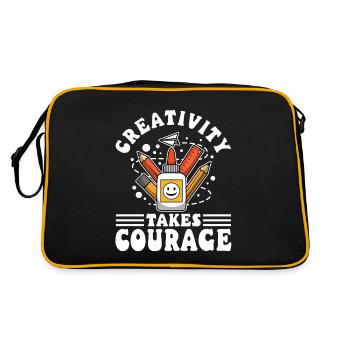 Creativity Takes Courage - Retro Bag - black/gold - Back