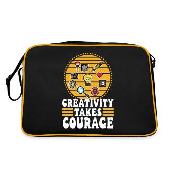 Creativity Takes Courage - Retro Bag - black/gold - Back