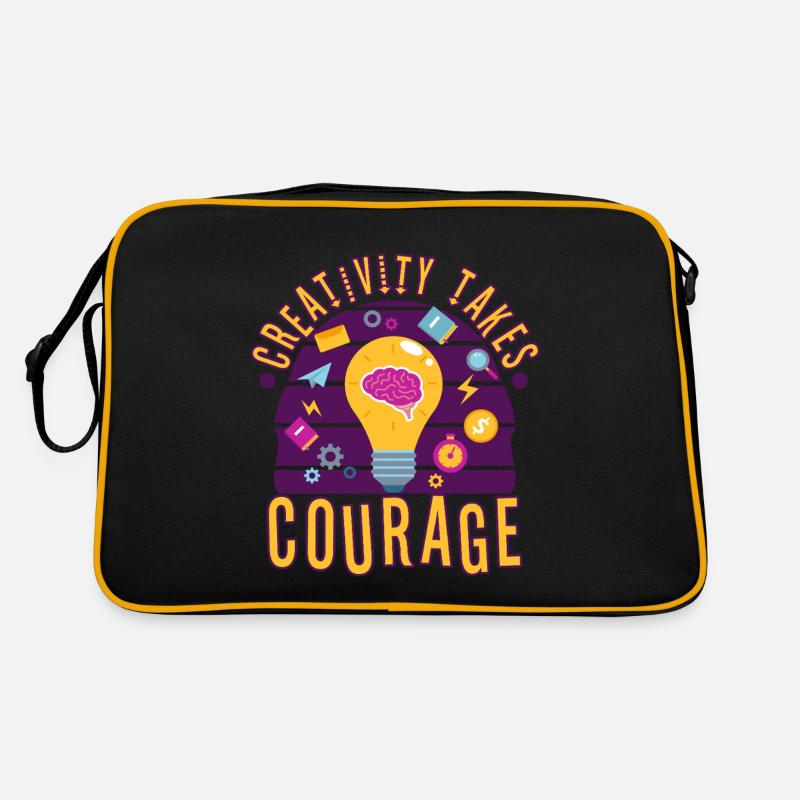 Creativity Takes Courage Retro Tasche
