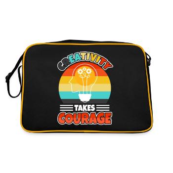 Creativity Takes Courage - Retro Bag - black/gold - Back