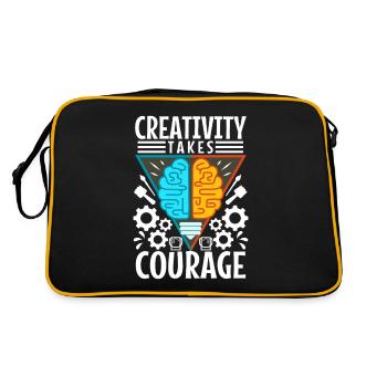 Creativity Takes Courage - Retro Bag - black/gold - Back