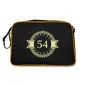 54 Number Emblem - Retro Bag - black/gold - Back