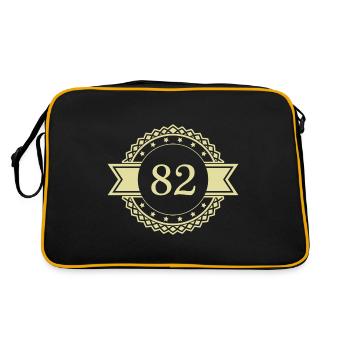 82 Number Emblem - Retro Bag - black/gold - Back