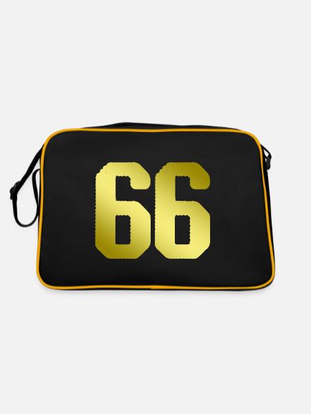 maillot numéro 66 - Sac Retro - noir/or - Dos