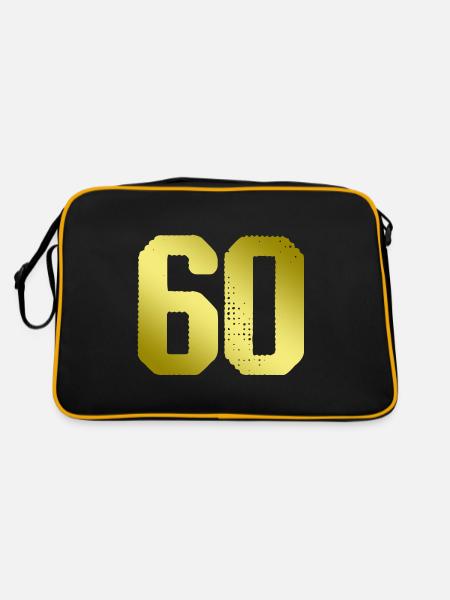 Maillot 60 numéros - Sac Retro - noir/or - Dos