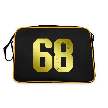 68 Maillot numéro - Sac Retro - noir/or - Dos