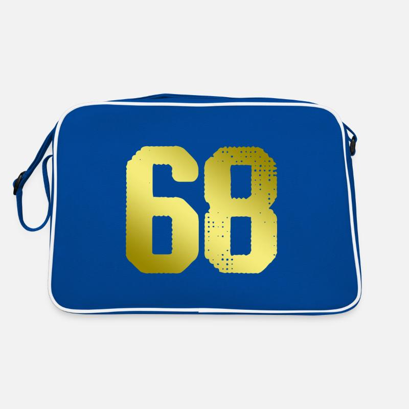 68 Zahl Trikot Retro Tasche