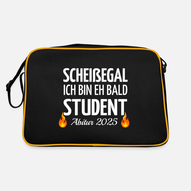 Scheißegal ich bin eh bald Student - Abitur 2025 Retro Tasche