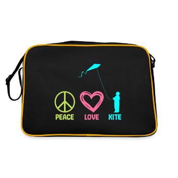 Kite Flying Kites Flying Mama Peace - Retro Bag - black/gold - Back
