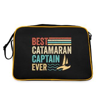 Catamaran Sailing Sailor Meilleur Capitaine de Catamaran - Sac Retro - noir/or - Dos