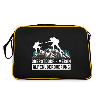 Traversée des Alpes Sentier de randonnée longue distance Oberstdorf Merano E5 - Sac Retro - noir/or - Dos