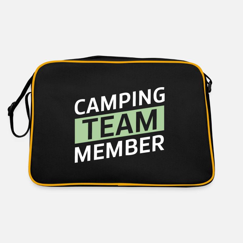 Camping Team - Retro Tasche - Schwarz/Gold