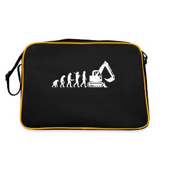 Excavator Driver Excavator Operator Evolution Gift - Retro Bag - black/gold - Back