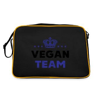 Équipe végétalienne - Sac Retro - noir/or - Dos