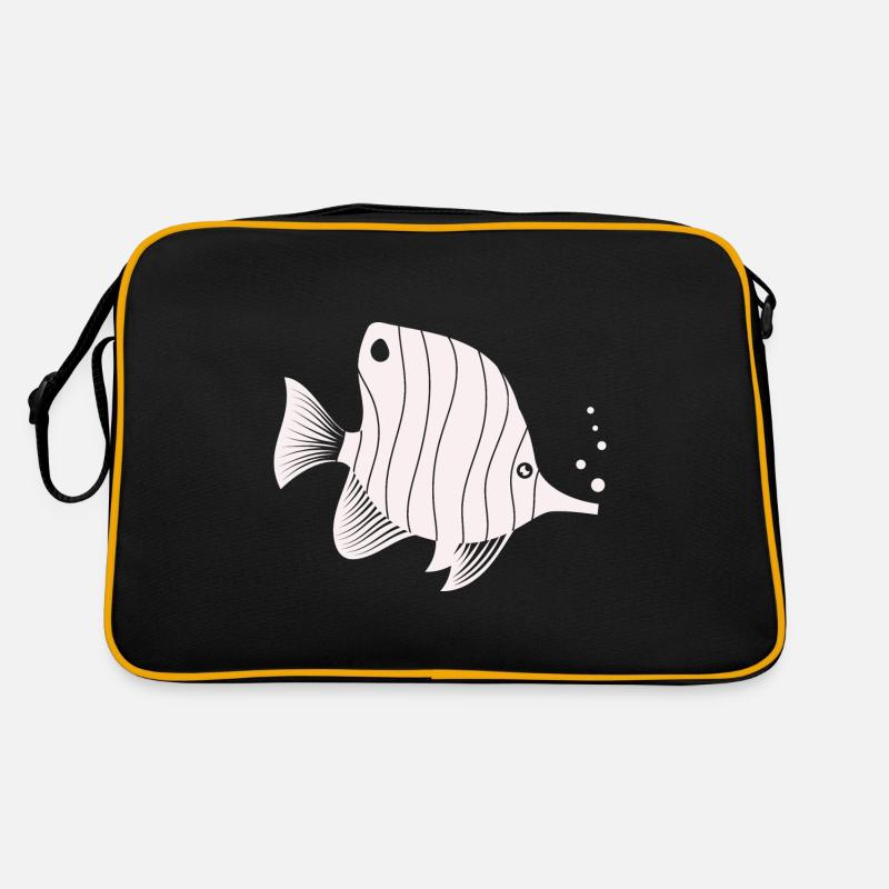 Fisch Aquarium Meerestier Klima Umweltschutz Retro Tasche