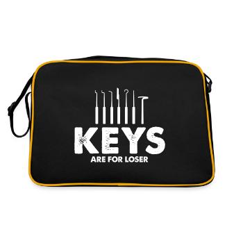 Keys are for Looser Lockpicking Lock Picking - Retro Bag - black/gold - Back