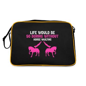 Vaulting Acrobatics Design and Equestrian Horse - Retro Bag - black/gold - Back