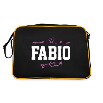 Fabio - Retro Tasche - Schwarz/Gold - Hinten