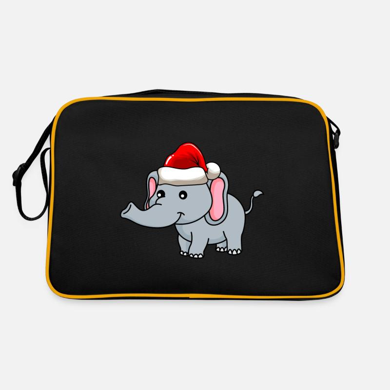 Elefant Weihnachten Comic Retro Tasche