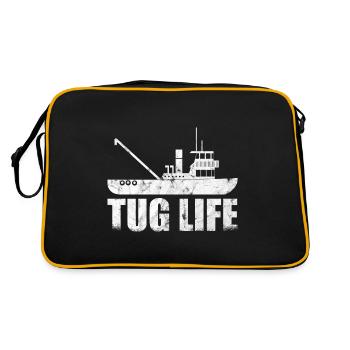 Schlepper Schleppboot Tug Life - Retro Bag - black/gold - Back