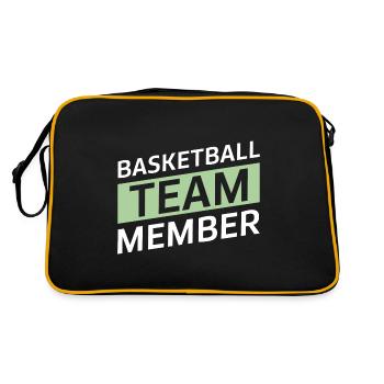 Équipe de basket-ball - Sac Retro - noir/or - Dos