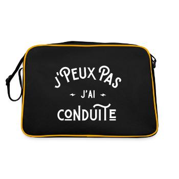 je peux pas j'ai conduite idée cadeau humour - Sac Retro - noir/or - Dos