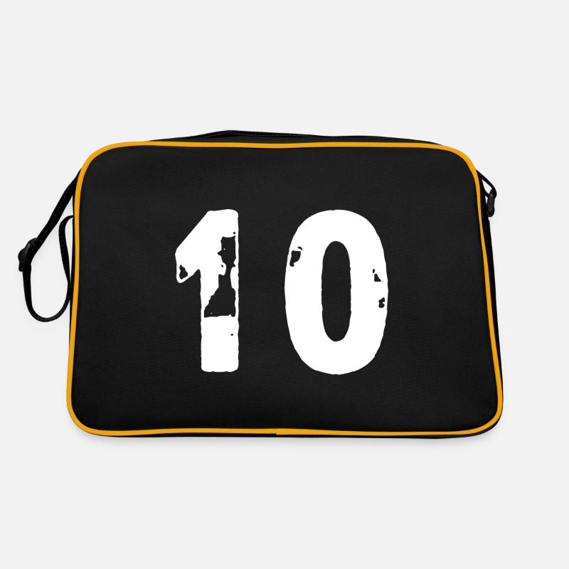 10 Zahl Trikot Retro Tasche