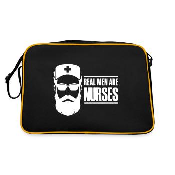 Les vrais hommes sont des infirmières - Infirmière Pfleger - Sac Retro - noir/or - Dos
