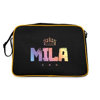 Mila - Retro Bag - black/gold - Back