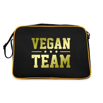 Équipe végétalienne - Sac Retro - noir/or - Dos