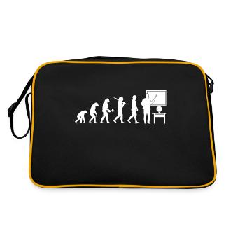 Teacher Teacher Evolution Educator Gift - Retro Bag - black/gold - Back