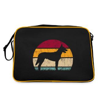 Hollandse Holland Herder Propriétaire de chien vintage - Sac Retro - noir/or - Dos
