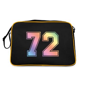 72 Number Colorful - Retro Bag - black/gold - Back