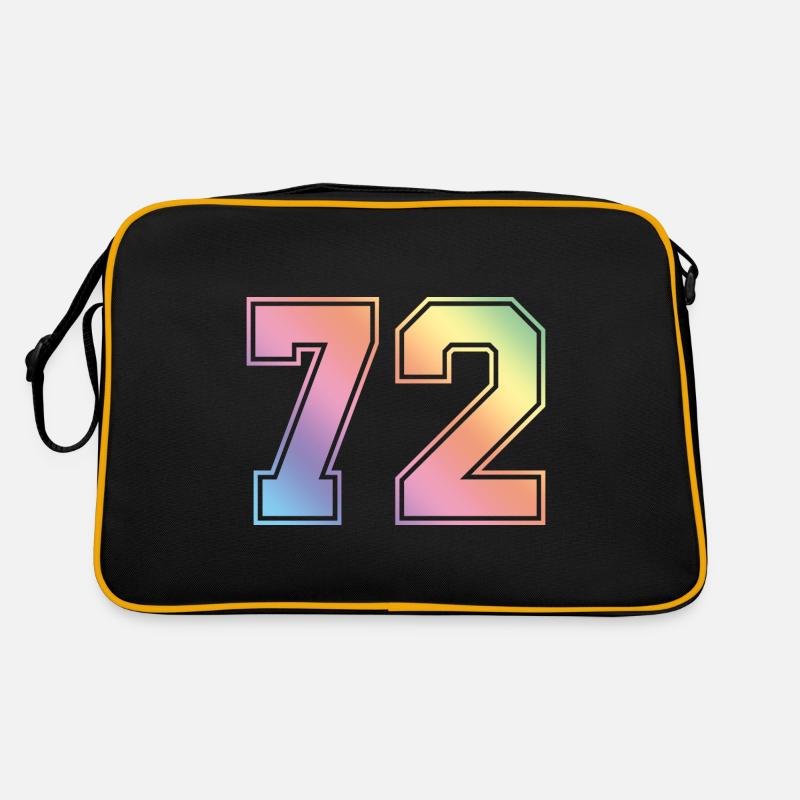 72 Nombre coloré Sac Retro