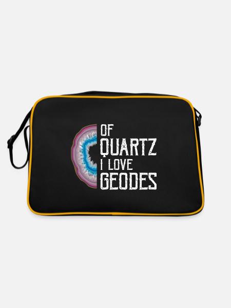 Recherche sur les roches et conception de roches à quartz - Sac Retro - noir/or - Dos
