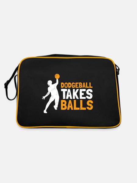 Dodgeball for Dodgeball Player and Gaga Ball - Retro Bag - black/gold - Back