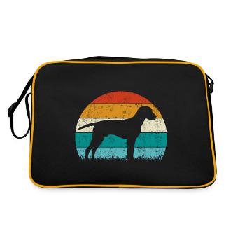 Plott Hound Plotthound Vintage Retro - Retro Tasche - Schwarz/Gold - Hinten