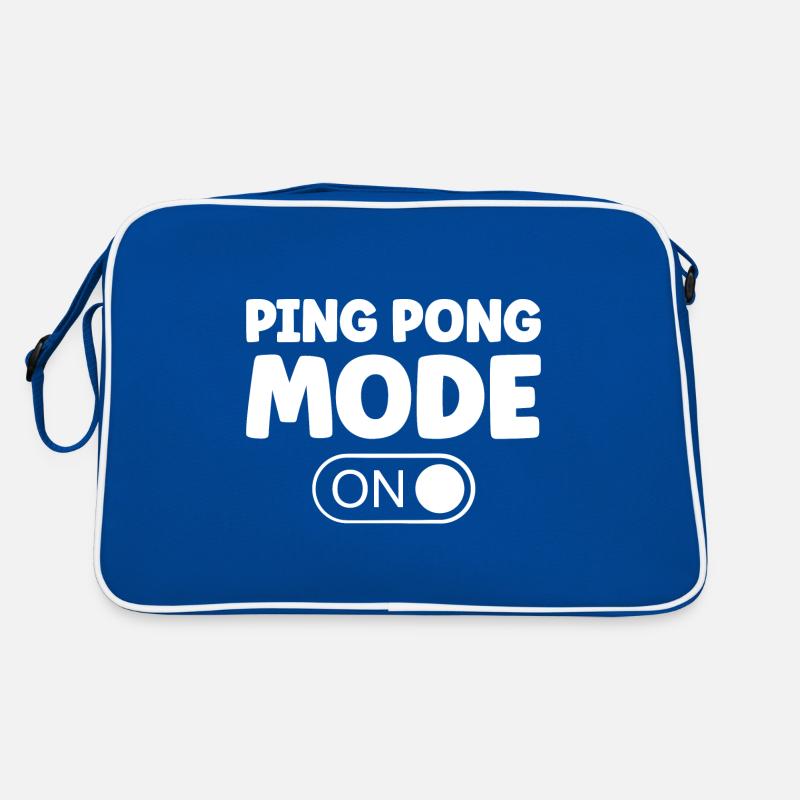 Table Tennis Ping Pong Mode On Saying for Table Retro Bag