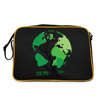save the planet - Sac Retro - noir/or - Dos