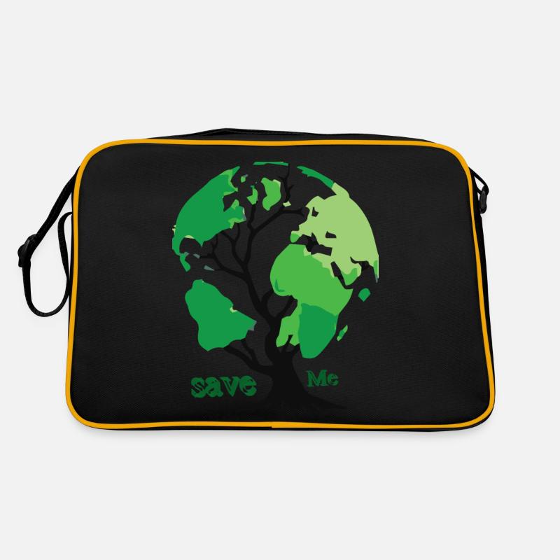 save the planet - Retro Tasche - Schwarz/Gold