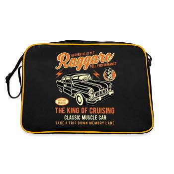 Raggare King of Cruising Muscle Car - Sac Retro - noir/or - Dos