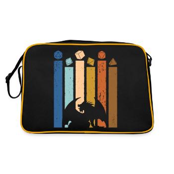 R20 de dés rétro R20 de table RPG de table - Sac Retro - noir/or - Dos