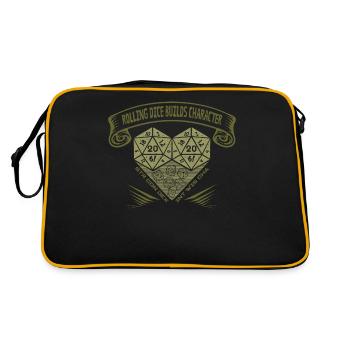 Rolling Dice crée du caractère - RPG de table D20 - Sac Retro - noir/or - Dos