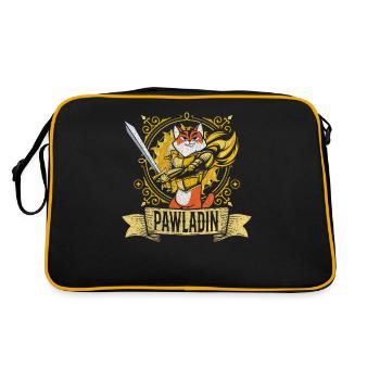 Pawladin Table RPG D20 Funny Cats Paladin - Sac Retro - noir/or - Dos