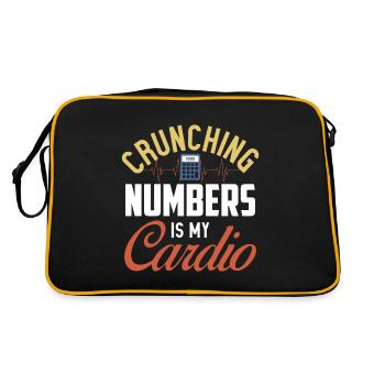 Crunching number is my cardio - funny gift - Retro Bag - black/gold - Back