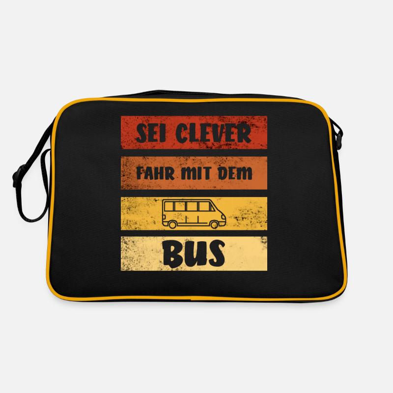 Be Clever Driving By Bus I Retro Bus Driver Car Retro Bag