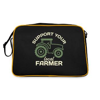 Support Your Local Farmer Farmers Local Food - Retro Bag - black/gold - Back