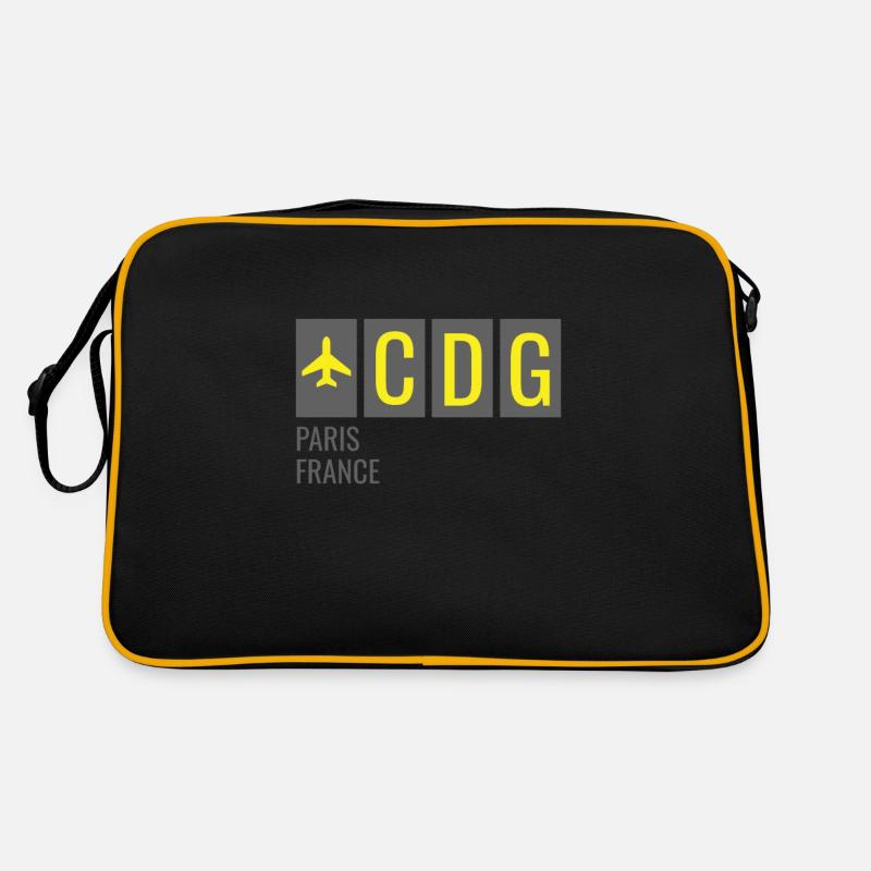 CDG Paris Frankreich Flughafen Code Retro Tasche