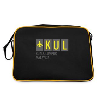 KUL Kuala Lumpur Malaisie Code de l’aéroport - Sac Retro - noir/or - Dos